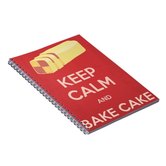Kalm houden en bake Cake Notitieboek (Rechterzijde)