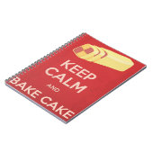 Kalm houden en bake Cake Notitieboek (Linkerzijde)