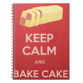 Kalm houden en bake Cake Notitieboek (Voorkant)