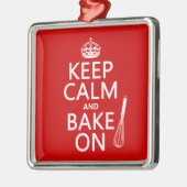 Kalm houden en baken aan metalen ornament (Links)