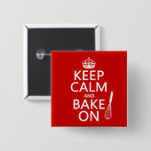 Kalm houden en baken aan vierkante button 5,1 cm (Voorkant /achterkant)