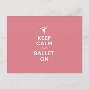Kalm houden en ballet aan briefkaart