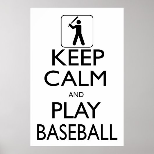 Kalm houden en Baseball afspelen Poster (Voorkant)