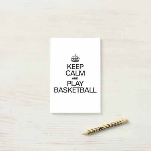 Kalm houden en Basketball afspelen Post-it® Notes (Op bureau)