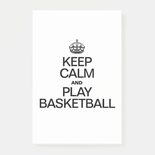 Kalm houden en Basketball afspelen Post-it® Notes (Voorkant)