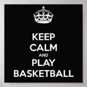 Kalm houden en Basketball afspelen Poster (Voorkant)