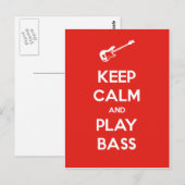 Kalm houden en Bass afspelen Briefkaart (Voorkant / Achterkant)