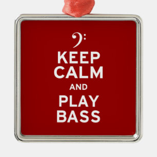 Kalm houden en Bass afspelen Metalen Ornament