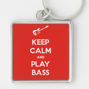 Kalm houden en Bass afspelen Sleutelhanger
