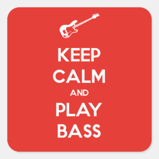 Kalm houden en Bass afspelen Vierkante Sticker