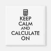 Kalm houden en Berekenen op calculator Aangepast Magneet (Voorkant)