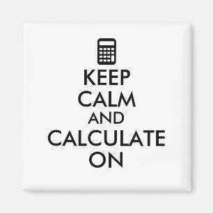 Kalm houden en Berekenen op calculator Aangepast Magneet