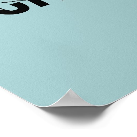 Kalm houden en Berekenen op calculator Aangepast Poster (Hoek)