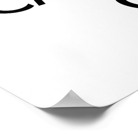 Kalm houden en Berekenen op calculator Aangepast Poster (Hoek)