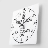 Kalm houden en Berekenen op calculator Aangepast Vierkante Klok (Hoek)