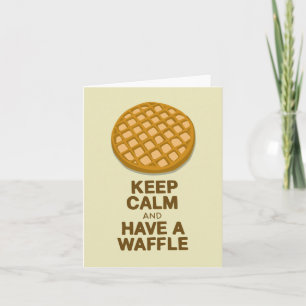 Kalm houden en beschikken over een Waffle Card Kaart