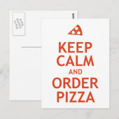Kalm houden en bestellen Pizza Briefkaart (Voorkant / Achterkant)