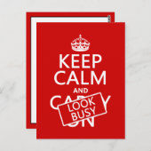 Kalm houden en Bezig kijken (om het even welke kle Briefkaart (Voorkant / Achterkant)