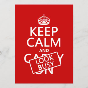 Kalm houden en Bezig kijken (om het even welke kle Kaart