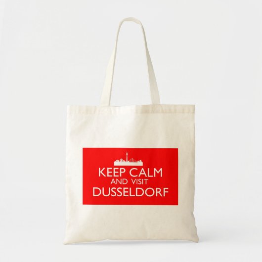 Kalm houden en Bezoek Dusseldorf Tote Bag (Voorkant)