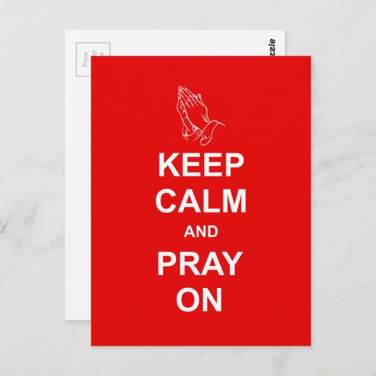Kalm houden en bidden briefkaart (Voorkant / Achterkant)