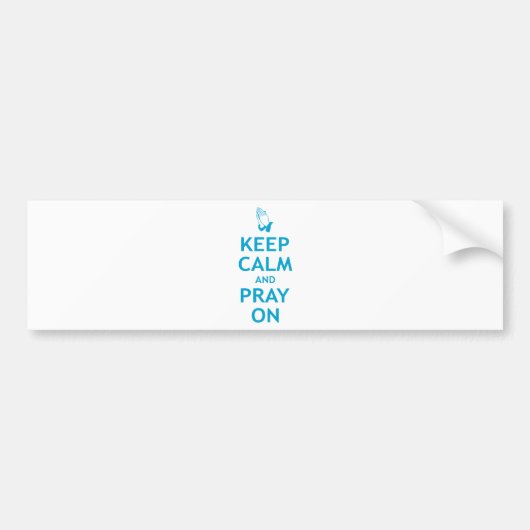 Kalm houden en bidden bumpersticker (Voorkant)