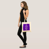 Kalm houden en bidden op Paars Tote Bag (Voorkant (model))
