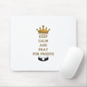 Kalm houden en bidden voor priesters muismat (Met muis)