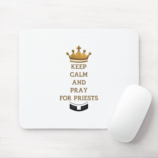 Kalm houden en bidden voor priesters muismat (Met muis)