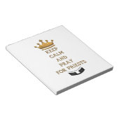 Kalm houden en bidden voor priesters notitieblok (Schuin)