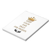 Kalm houden en bidden voor priesters notitieblok (Linkerzijde)