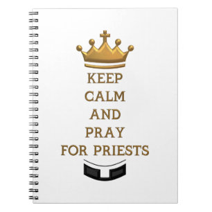 Kalm houden en bidden voor priesters notitieboek