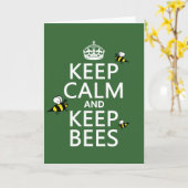 Kalm houden en bijen houden - alle kleuren kaart (Gele Bloem)