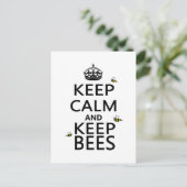 Kalm houden en bijen houden briefkaart (Staand voorkant)