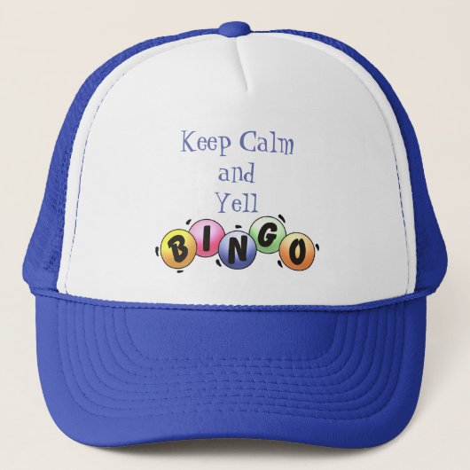 Kalm houden en Bingo houden Trucker Pet (Voorkant)