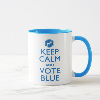 Kalm houden en Blauw stemmen Mok
