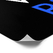 Kalm houden en blauw stemmen poster (Hoek)