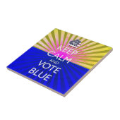 Kalm houden en Blauw stemmen Tegeltje (Zijkant)