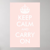 Kalm houden en Bleek roze afdrukken Poster (Voorkant)