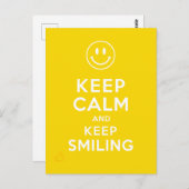 Kalm houden en blijven glimlachen briefkaart (Voorkant / Achterkant)