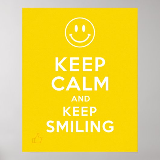 Kalm houden en blijven glimlachen poster (Voorkant)