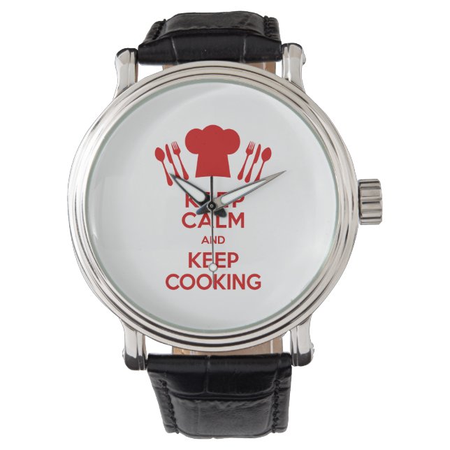 Kalm houden en blijven koken horloge (Voorkant)