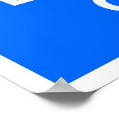 Kalm houden en blog aan poster (Hoek)