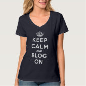 Kalm houden en blog aan t-shirt (Voorkant)