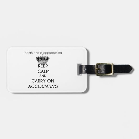 Kalm houden en boekhouden bagagelabel (Voorkant horizontaal)