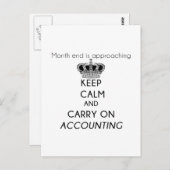 Kalm houden en boekhouden briefkaart (Voorkant / Achterkant)