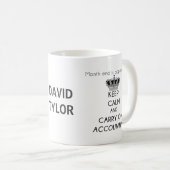 Kalm houden en boekhouden koffiemok (Voorkant rechts)