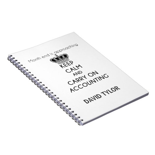 Kalm houden en boekhouden notitieboek (Rechterzijde)