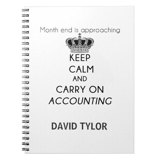 Kalm houden en boekhouden notitieboek (Voorkant)