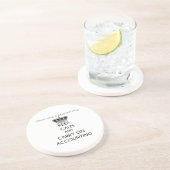 Kalm houden en boekhouden zandsteen onderzetter (Zijkant)